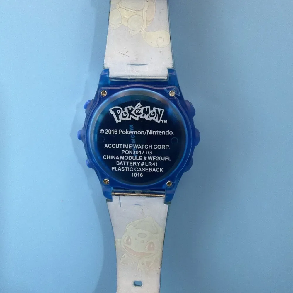 Pokémon Kids Quartz Analog Wristwatch Blue Plastic Strap, Cartoon Dial 2015